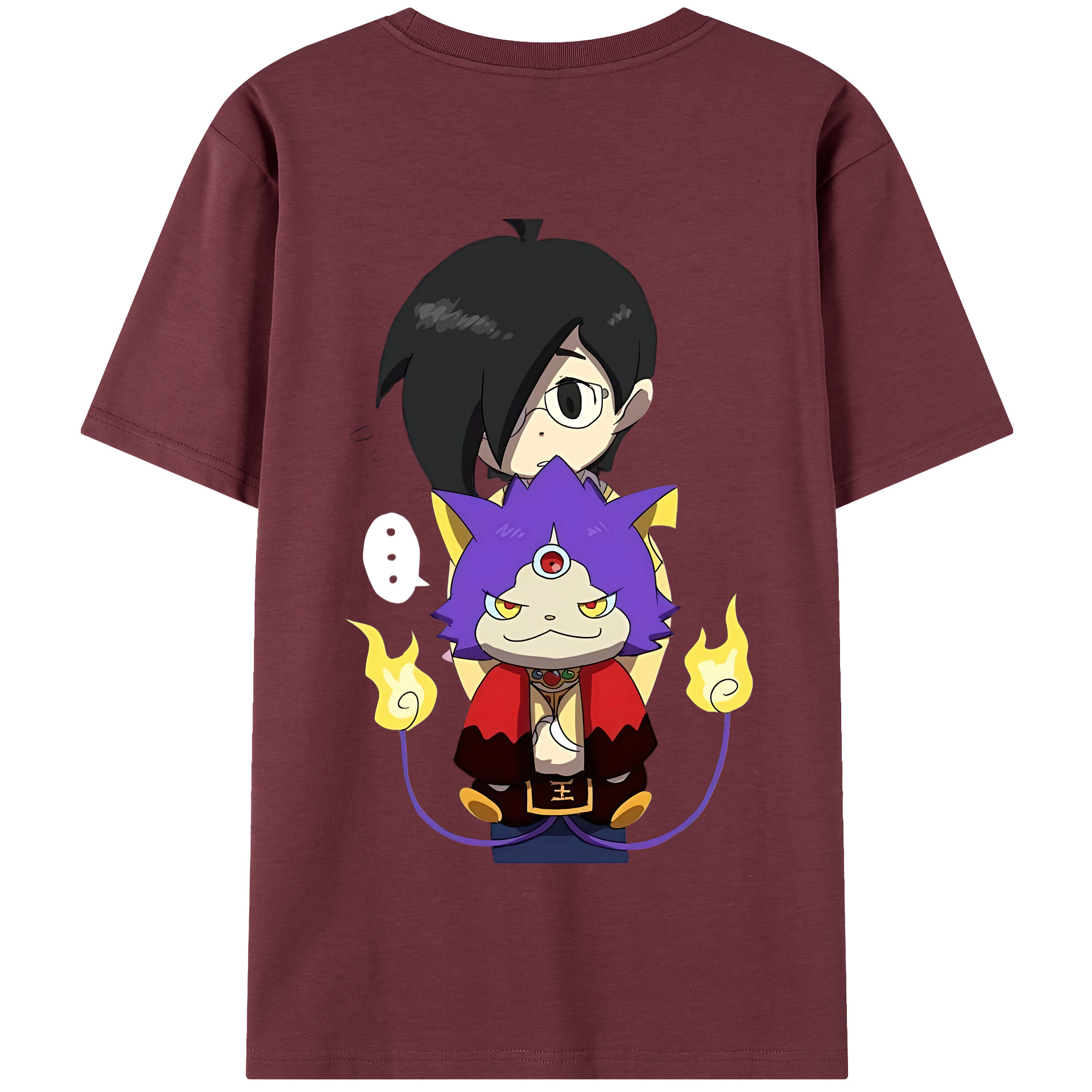 （画像用） 妖怪ウォッチ Yo-kai Watch 綿100％半袖Tシャツ（背面プリント）